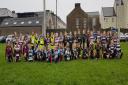 n Young players at Whitehaven Sharks under-sevens’ first rugby union festival of the season