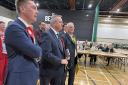 Labour candidate David Allen at the PFCC count in Whitehaven in Cumbria.