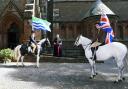 A horse guard of honour was held at St Mary and St Michael's Church in Egremont. Picture: Mike McKenzie