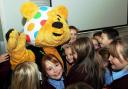 Pudsey Bear visited pupils at St Beghs school, Whitehaven in 2011 to support the pupils in their fundraising event for Children in Need