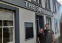 Joanne Jeynes and Richard Taylor outside The Sun at Hensingham