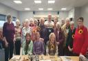 Mark Sarrington joined the ladies for their monthly meeting