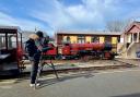 The Countryfile film crew at the Ravenglass and Eskdale Railway