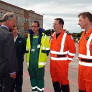Prince Charles visit to West Cumberland Hospital, Whitehaven Cumbria. pic MIKE McKENZIE 11th June 2010

FIRST HAND INFORMATION:   Prince Charles chats to paramedics, doctor and crew from the Air Ambulance who were on duty on the day. pic Mike