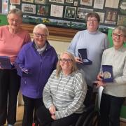 Betty Regan, Val Whitehead, Elaine Woodburn – Chairperson of Egremont Town Council, Liz Dixon and Margaret Banks