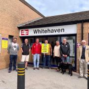 Councillors joined the picket line outside Whitehaven Train Station last week