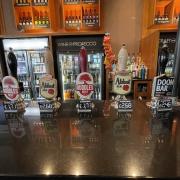 The line up of ales at the Bransty Arch