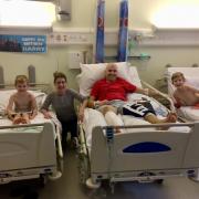 Harry, Lisa, Ian and Jack McCrickard pictured after the collision