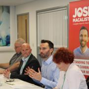 Josh MacAlister speaking at the business roundtable