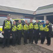 The policing team in Whitehaven