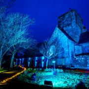 St Bees Priory during the light show