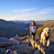 Naomi LeVoi climbing Scafell Pike in support of Hospice at Home West Cumbria