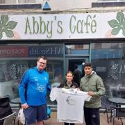 Abby's café was unveiled at the new club sponsor