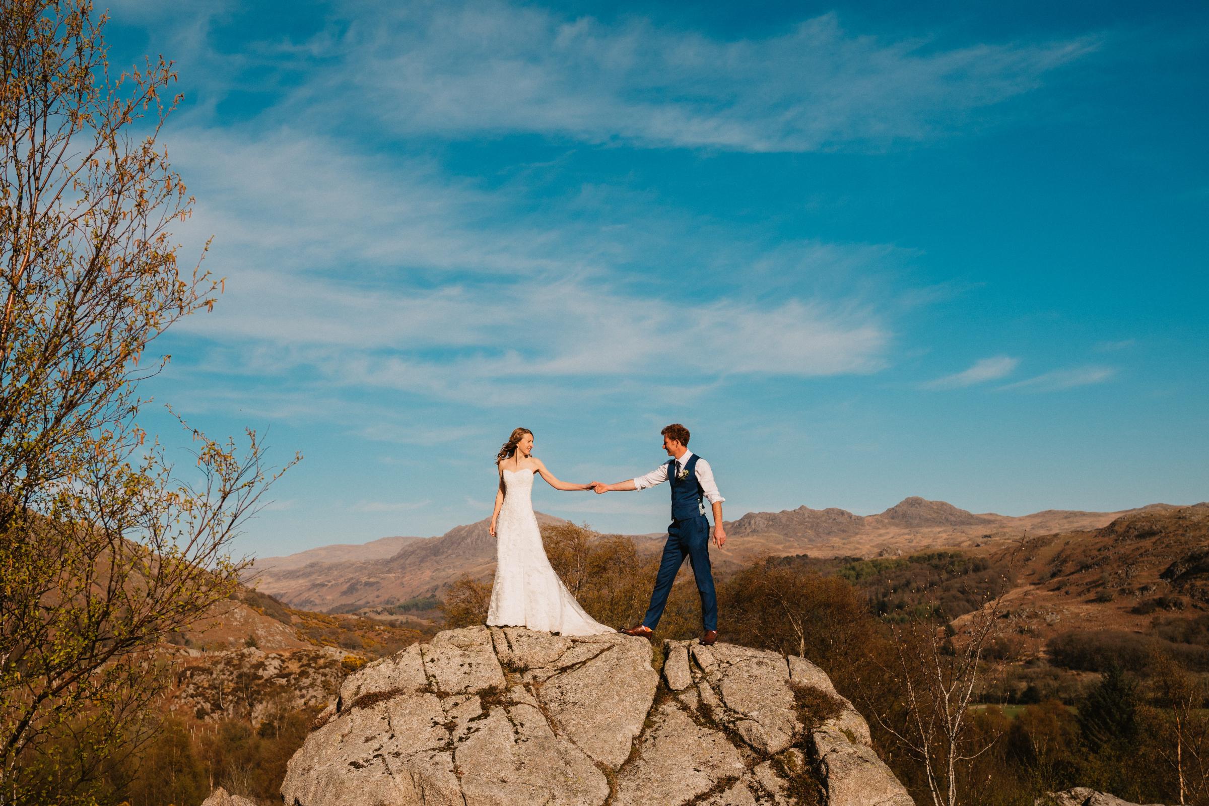 PICTURESQUE: The couple first bonded over their love of the outdoors. Photos by Adam Tranter Photography