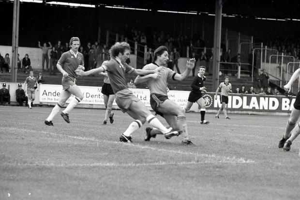 CHALLENGING: Carlisle United took on a tricky battle with Newport County on August 30, 1980, but despite giving it their all, Carlisle was defeated four-nil – but the players still had a ball playing their favourite game