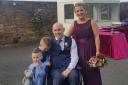 Battling: Matty and Emma Thicke with their sons Daniel and Jack. Matty was paralysed from the chest down after falling from a tree last summer