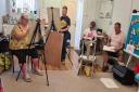 Phoenix Art Club members during a recent session