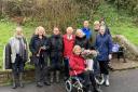 Don Messenger was joined by family and members of Beck Bottom Community Garden Group, to plant the oak tree