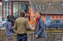TV presenter Chris Packham was seen filming on Whitehaven Harbour this morning