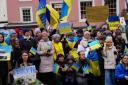Ukraine vigil in Carlisle's city centre last year