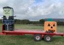 Shepherd's View farm in Holmrook decorate hay bales for Halloween