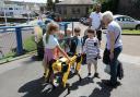 Children meet Spot the robot dog at The Beacon