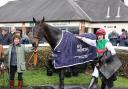 Uptown Harry - pictured with Jane Walton and Ross Chapman - won one of Sunday's big races