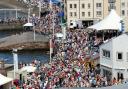 The crowds on Whitehaven Harbour at the 2015 Whitehaven Maritime festival