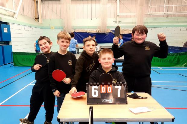 Pupils from Bransty Primary School in Whitehaven gave an excellent performance at the table tennis tournament. Picture: Bransty Primary School