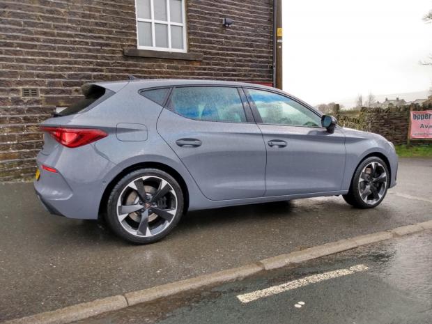 Whitehaven News: The Cupra Leon on test during stormy conditions 