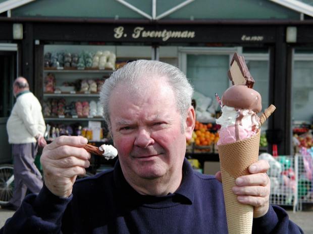 Whitehaven News: STAPLE: Tony Twentyman outside the Allonby ice-cream and convenience shop
