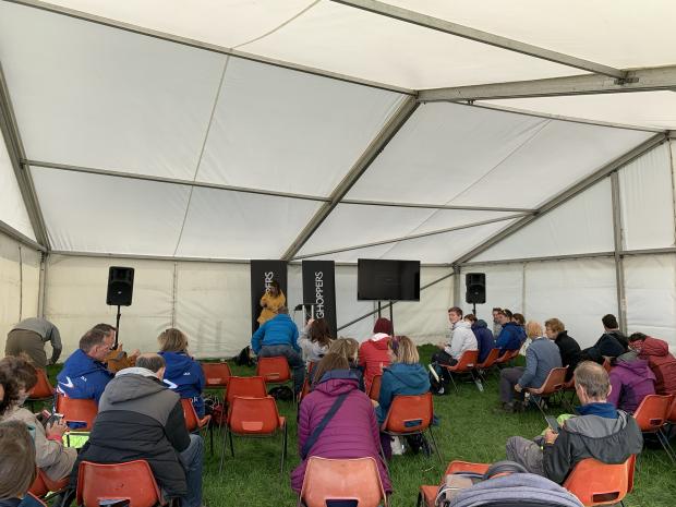 Whitehaven News: Lizzie just after giving her tent talk on May 21