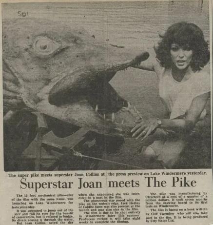 Whitehaven News: The famous photo of Joan Collins with the Pike was taken by The Westmorland Gazette back in 1982