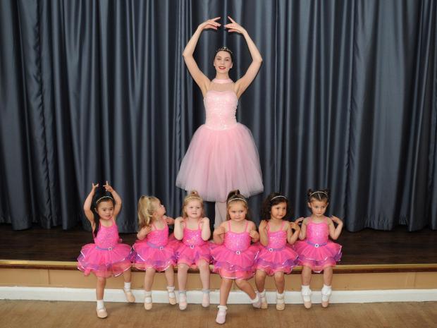 Whitehaven News: Group, Emily Nann, and left to right, Isabella Parke aged 4 from Thornhill, Lilianna Scurr aged 3, from Whitehaven, Maria McGrath aged 3 from Whitehaven, Mila Robinson aged 3 from Moresby, Alyah Newlove aged from Moor Row, Isla Agnew aged 4 from Whitehaven. Pretty Ballerina Sereese Knowles aged 5 from Whitehaven.