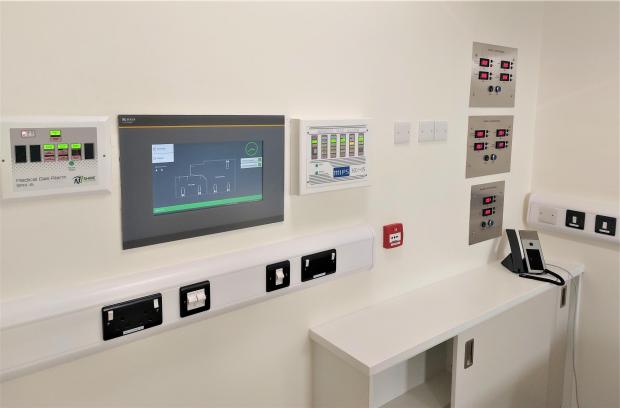 Whitehaven News: A touchscreen CP915 nurse station alarm panel (left)