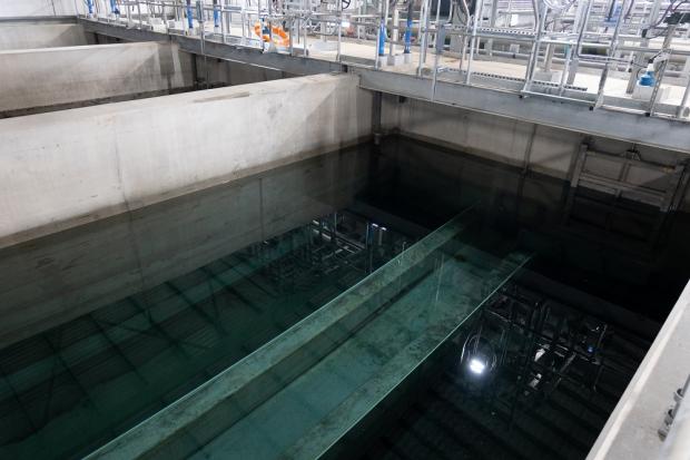 Whitehaven News: A filtration pool at the facility. Credit United Utilities.