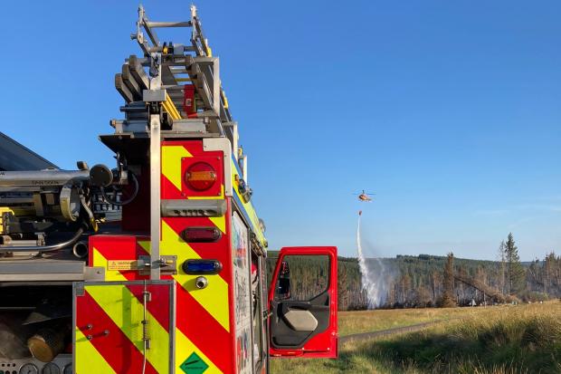 Fire crews tackling fire at Redesdale Forest