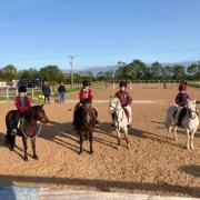 The winning team from Cumberland Foxhounds Pony Club