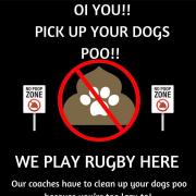 Whitehaven Rugby Union's plea to dog owners
