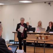 Councillor Linda Jones-Bullman accepting her new position as chairwoman