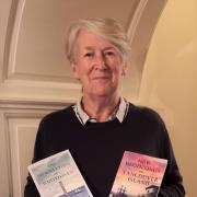 Lorna Hunting with both of her new books