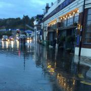 Flooding outside Wetherspoons at Bransty Row in Whitehaven earlier this month.