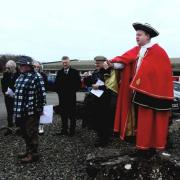 Town Crier, Marc Goodwin, leads the ceremony