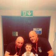 Alan Toole and Mally Caton of Egremont ABC with Leon in Hull