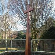 A cross has been installed at Trinity Gardens in Whitehaven