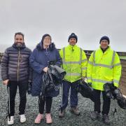 Residents take part in the litter pick