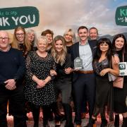 Volunteers, trustees and staff from Copeland Occupational & Social Centre with Helen Skelton