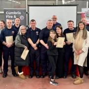 On-call firefighters, their families and their employers have all been celebrated at a number of events around Cumbria