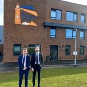 Josh MacAlister with Nigel Youngman, headteacher of The Whitehaven Academy