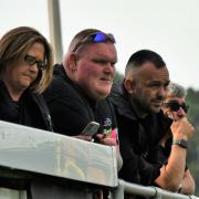 Andrew McKain (pictured middle) at a Whitehaven RL game